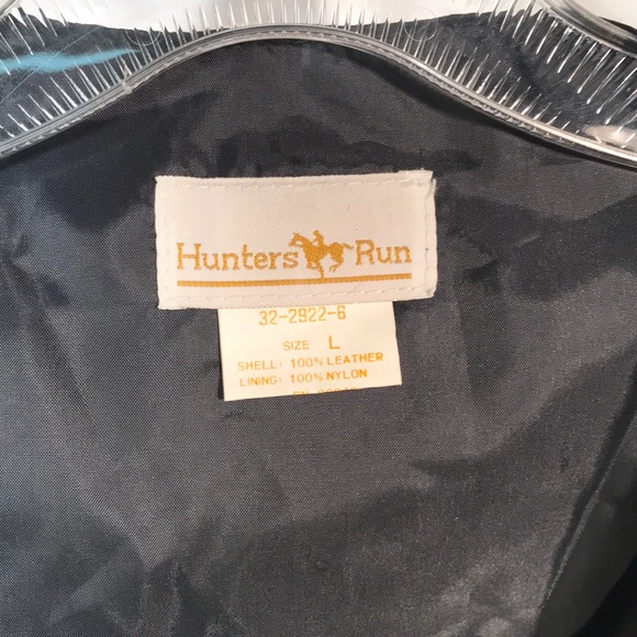 Hunters Run front leather vest Sz L - Picture 2 of 5